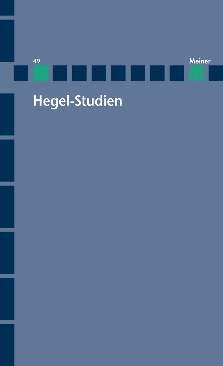 Hegel-Studien Band 49