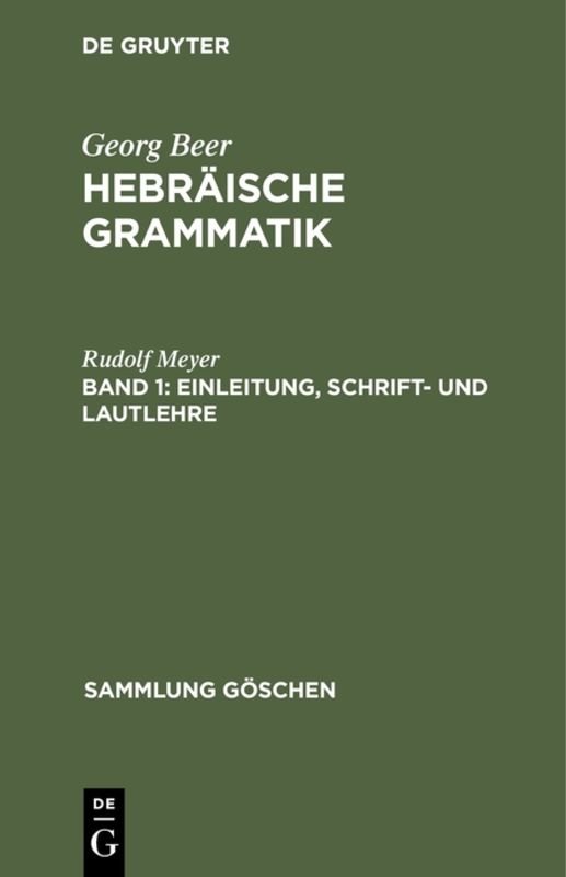 Einleitung, Schrift- und Lautlehre