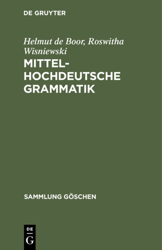 Mittelhochdeutsche Grammatik