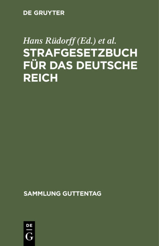 Strafgesetzbuch für das Deutsche Reich