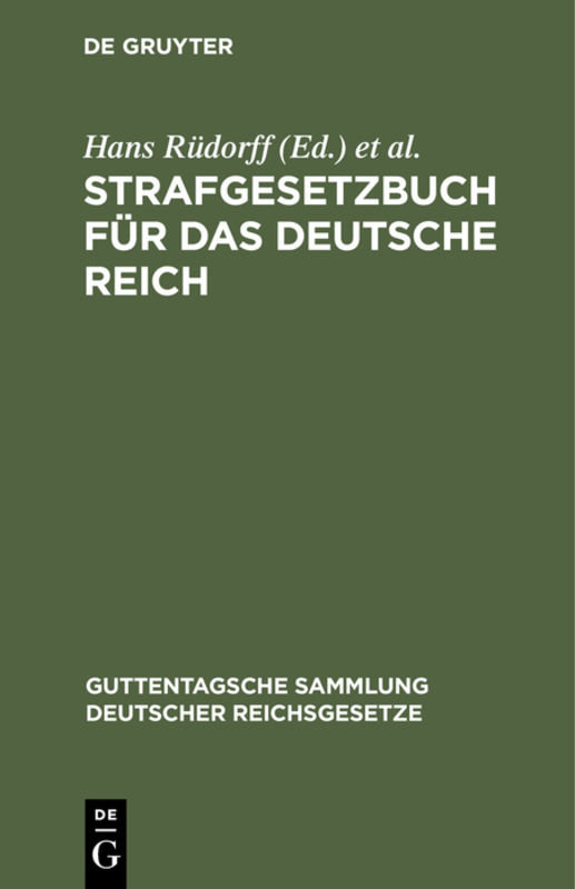 Strafgesetzbuch für das Deutsche Reich