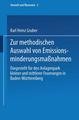 Zur methodischen Auswahl von Emissionsminderungsmaßnahmen