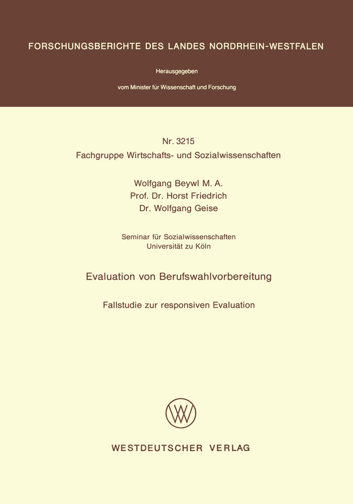 Evaluation von Berufswahlvorbereitung