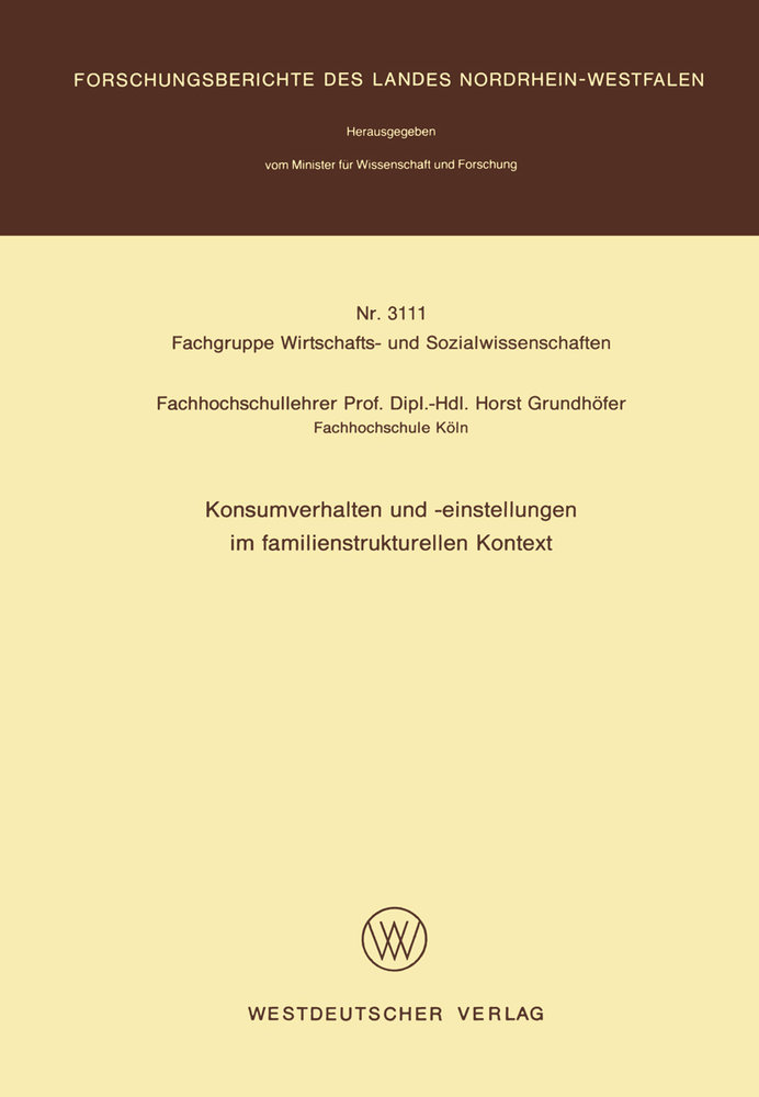 Konsumverhalten und -einstellungen im familienstrukturellen Kontext