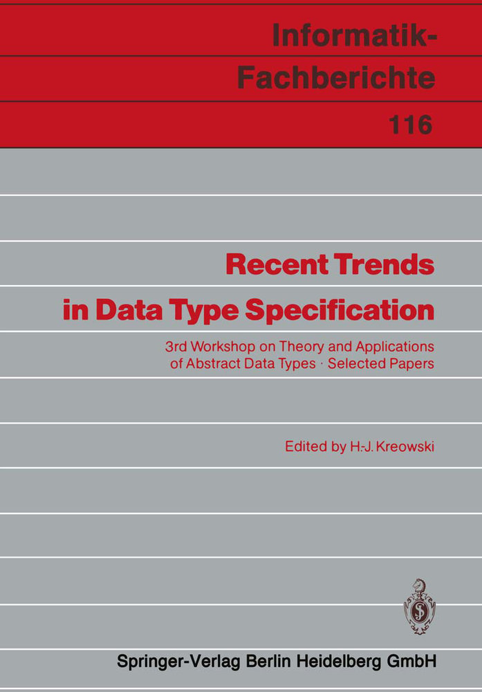 Recent Trends in Data Type Specification