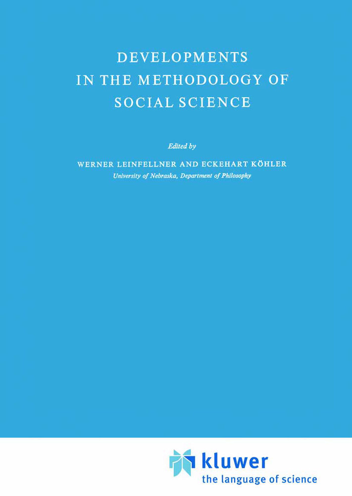 Developments in the Methodology of Social Science