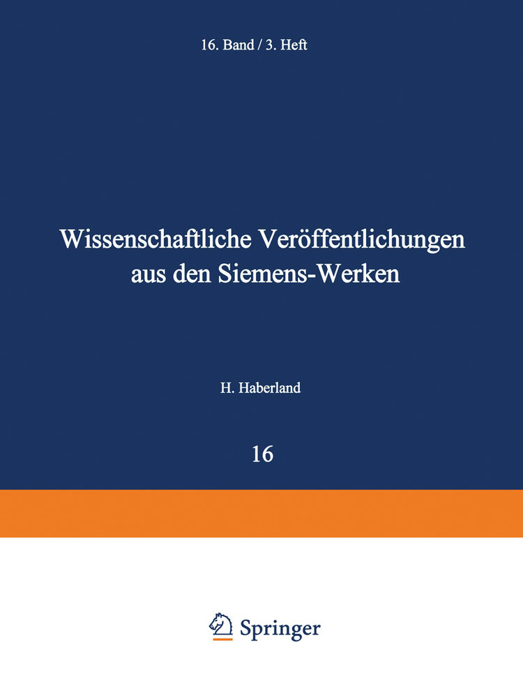 Wissenschaftliche Veröffentlichungen aus den Siemens-Werken