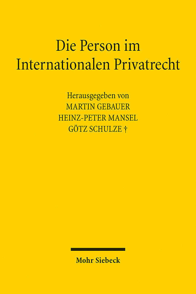 Die Person im Internationalen Privatrecht