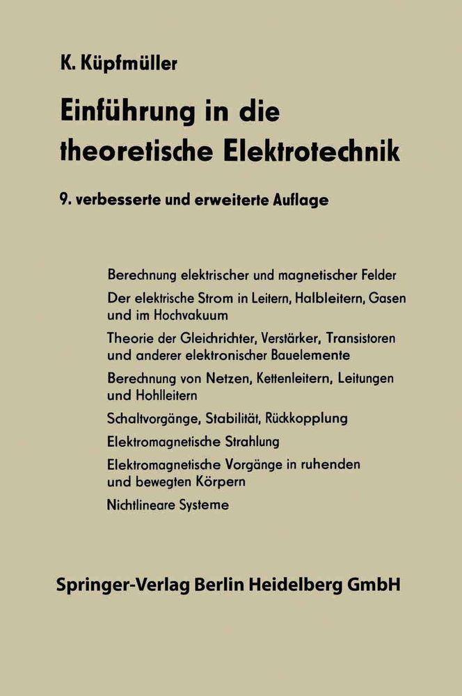 Einführung in die theoretische Elektrotechnik