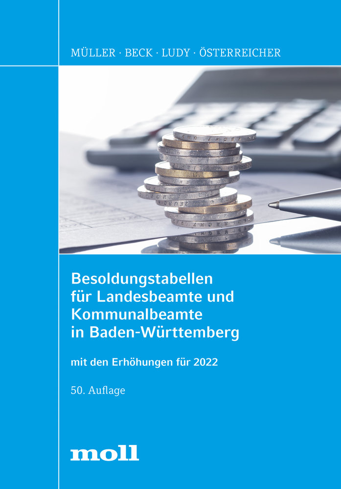 Besoldungstabellen für Landesbeamte und Kommunalbeamte in Baden-Württemberg