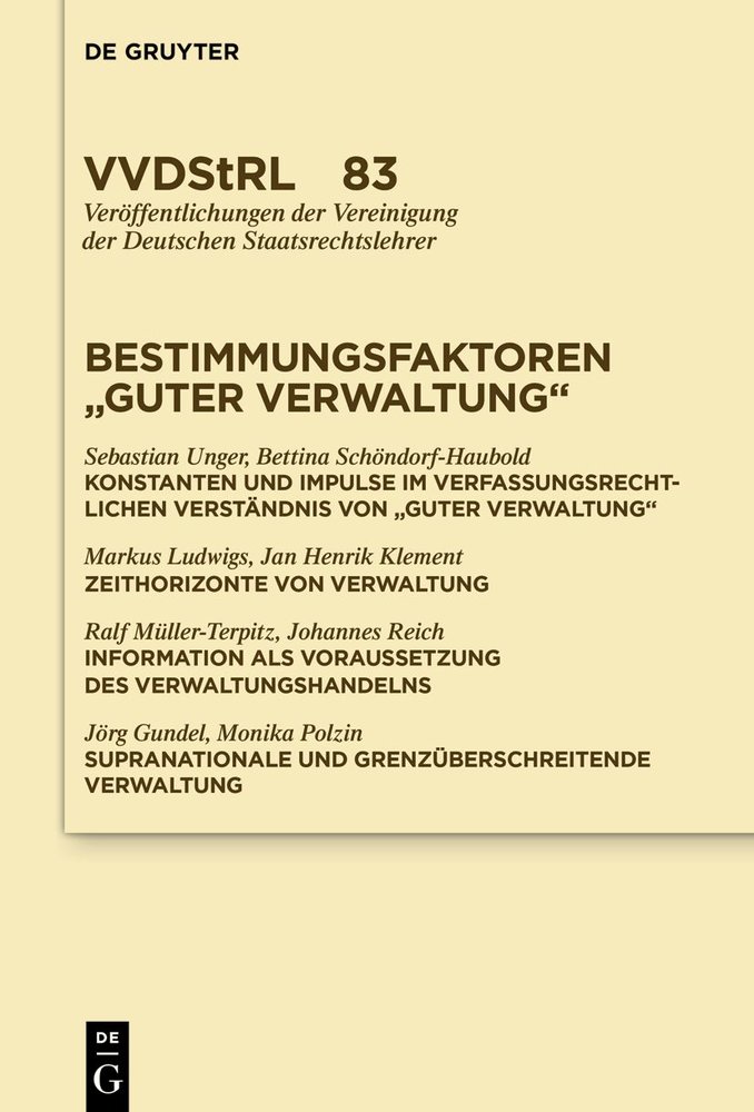 Bestimmungsfaktoren 'guter Verwaltung'