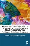 Belonging for People with Profound Intellectual and Multiple Disabilities