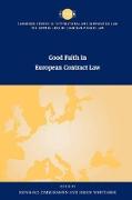 Good Faith in European Contract Law