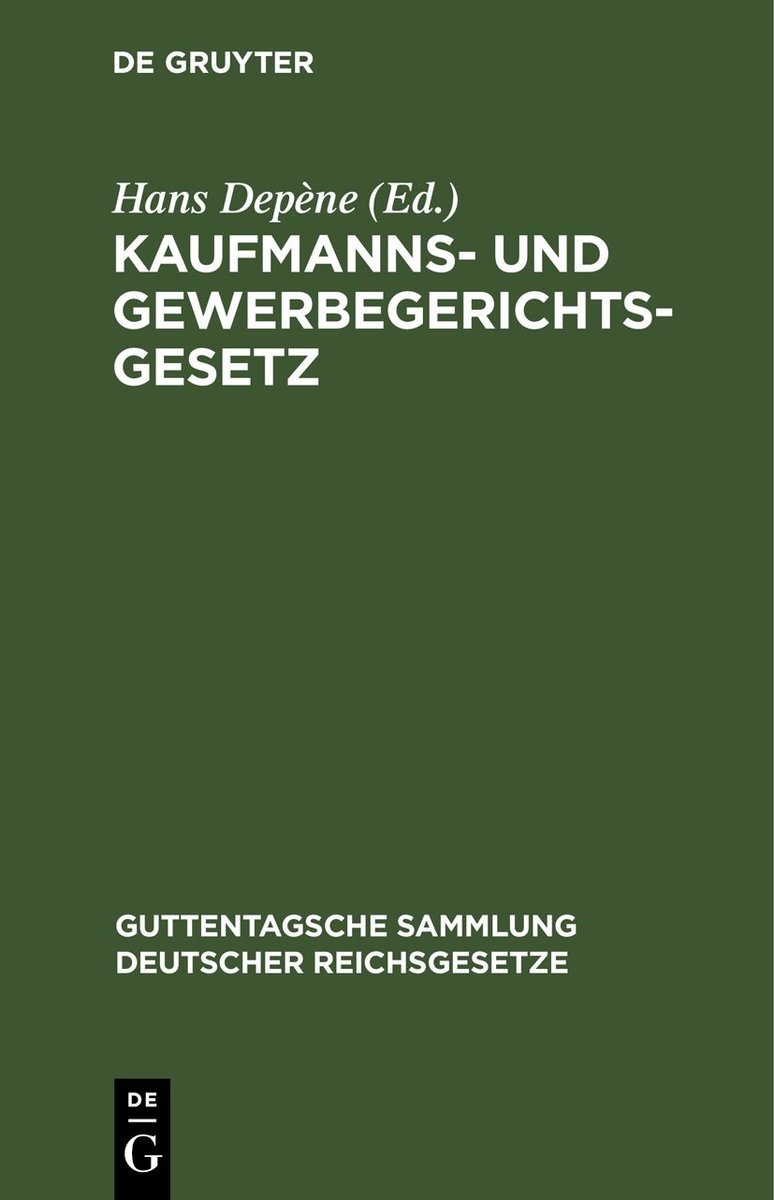 Kaufmanns- und Gewerbegerichtsgesetz