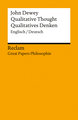 Qualitative Thought / Qualitatives Denken. Englisch/Deutsch. [Great Papers Philosophie]