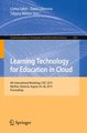 Learning Technology for Education in Cloud