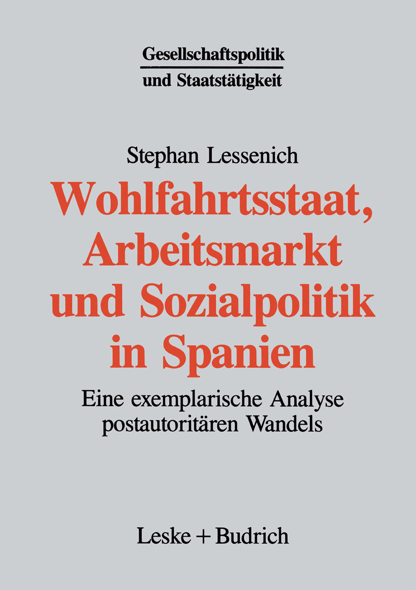 Wohlfahrtsstaat, Arbeitsmarkt und Sozialpolitik in Spanien