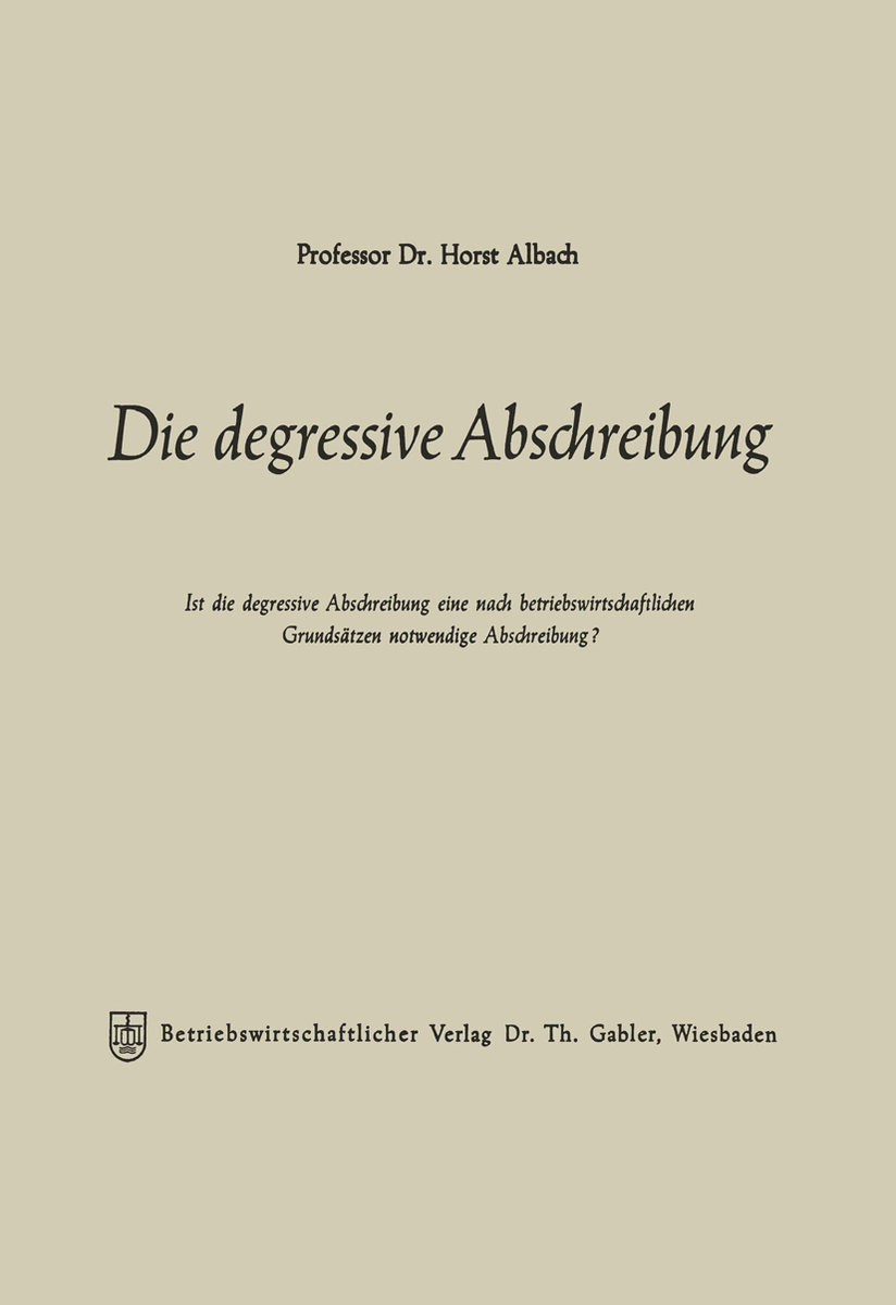 Die degressive Abschreibung