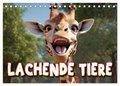 Lachende Tiere (Tischkalender 2025 DIN A5 quer), CALVENDO Monatskalender