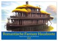 Romantische Fantasy Hausboote Magische Stimmungen in der Dämmerung (Wandkalender 2025 DIN A2 quer), CALVENDO Monatskalender