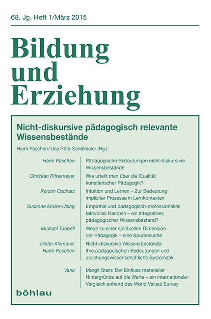 Pädagogische Bedeutung nicht-diskursiver Wissensbestände