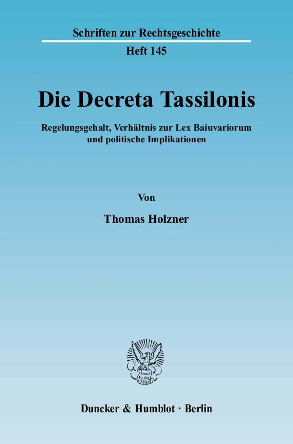 Die Decreta Tassilonis