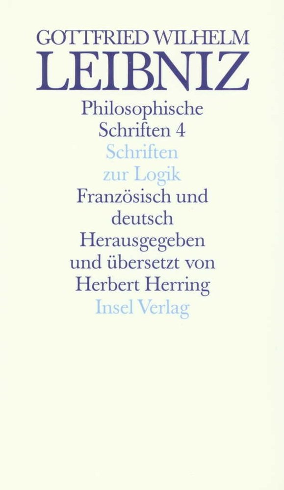 Philosophische Schriften. Französisch und deutsch. Vier in sechs Bänden