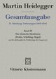 Der Deutsche Idealismus (Fichte, Schelling, Hegel) und die philosophische Problemlage der Gegenwart (Sommersemester 1929)