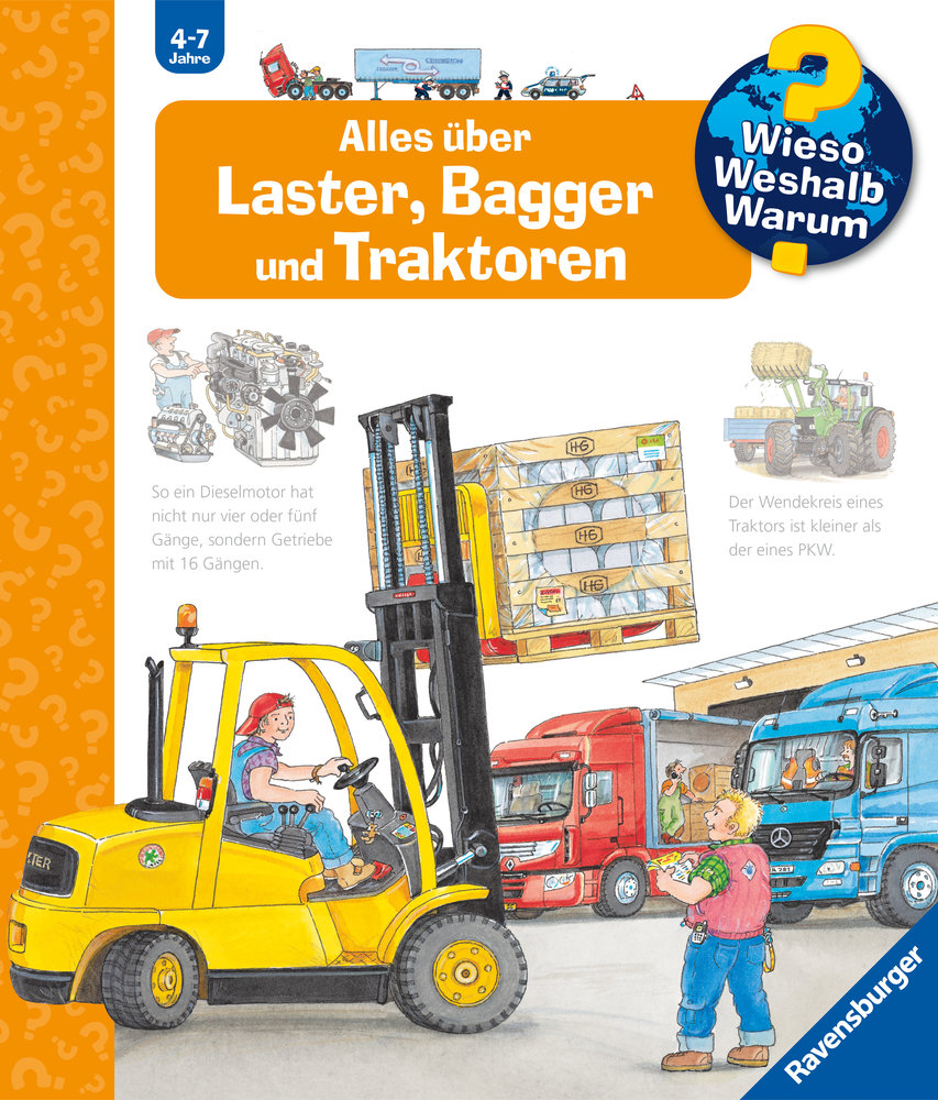 Wieso? Weshalb? Warum?, Band 38: Alles über Laster, Bagger und Traktoren