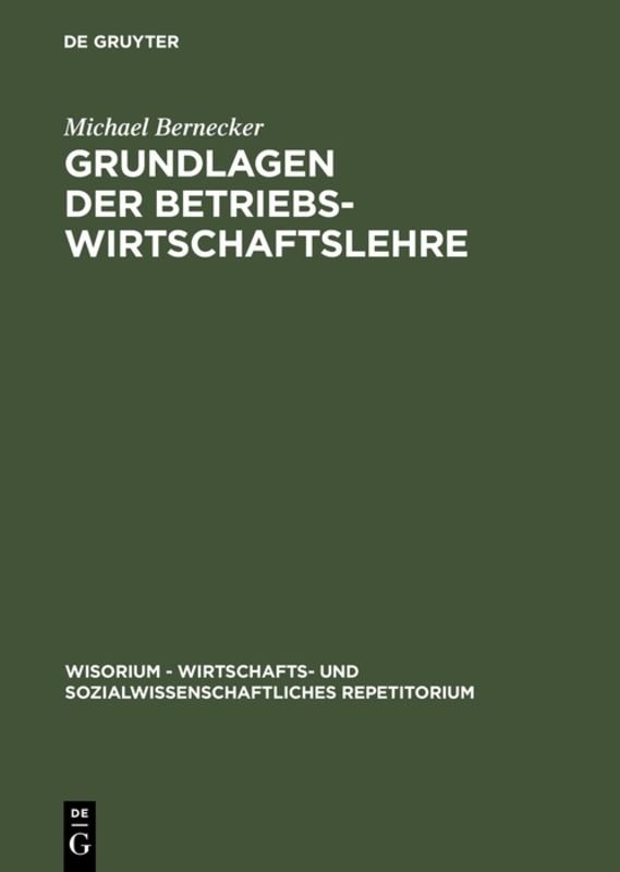 Grundlagen der Betriebswirtschaftslehre