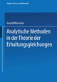 Analytische Methoden in der Theorie der Erhaltungsgleichungen