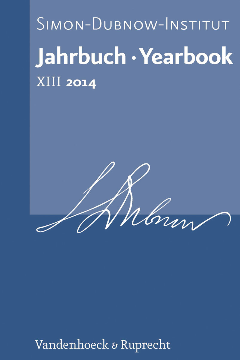 Jahrbuch des Simon-Dubnow-Instituts / Simon Dubnow Institute Yearbook XIII/2014