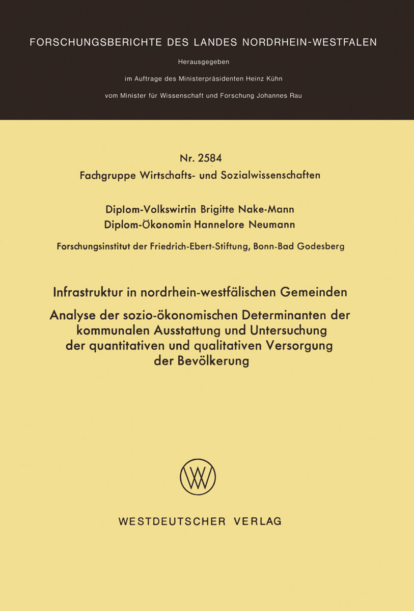 Infrastruktur in nordrhein-westfälischen Gemeinden