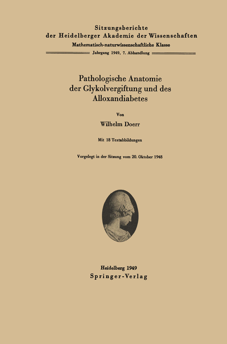 Pathologische Anatomie der Glykolvergiftung und des Alloxandiabetes