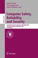 Computer Safety, Reliability, and Security