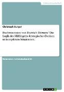 Buchrezension von Dietrich Dörners 'Die Logik des Mißlingens. Strategisches Denken in komplexen Situationen.'