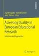 Assessing Quality in European Educational Research