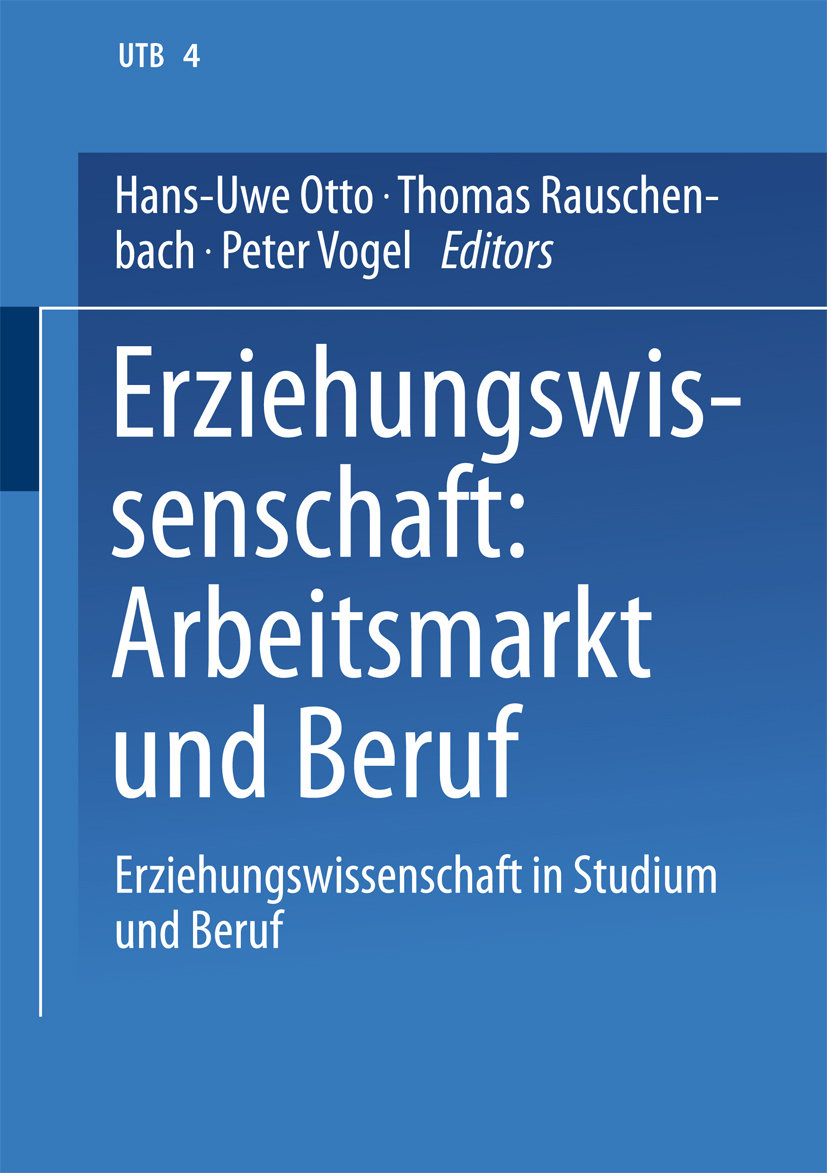 Erziehungswissenschaft: Arbeitsmarkt und Beruf