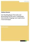 Die Hotelling-Regel. Übersicht und Beurteilung der bis heute vorliegenden theoretischen Zugänge und empirischen Untersuchungen