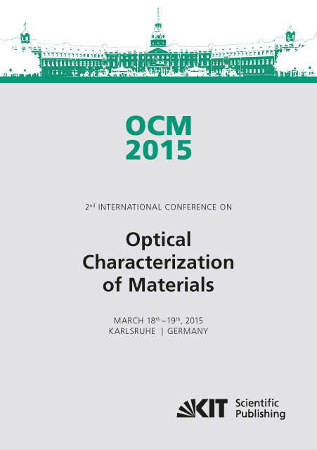 OCM 2015 - Optical Characterization of Materials - conference proceedings