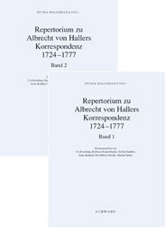 Studia Halleriana / Repertorium zu Albrecht von Hallers Korrespondenz 1724-1777