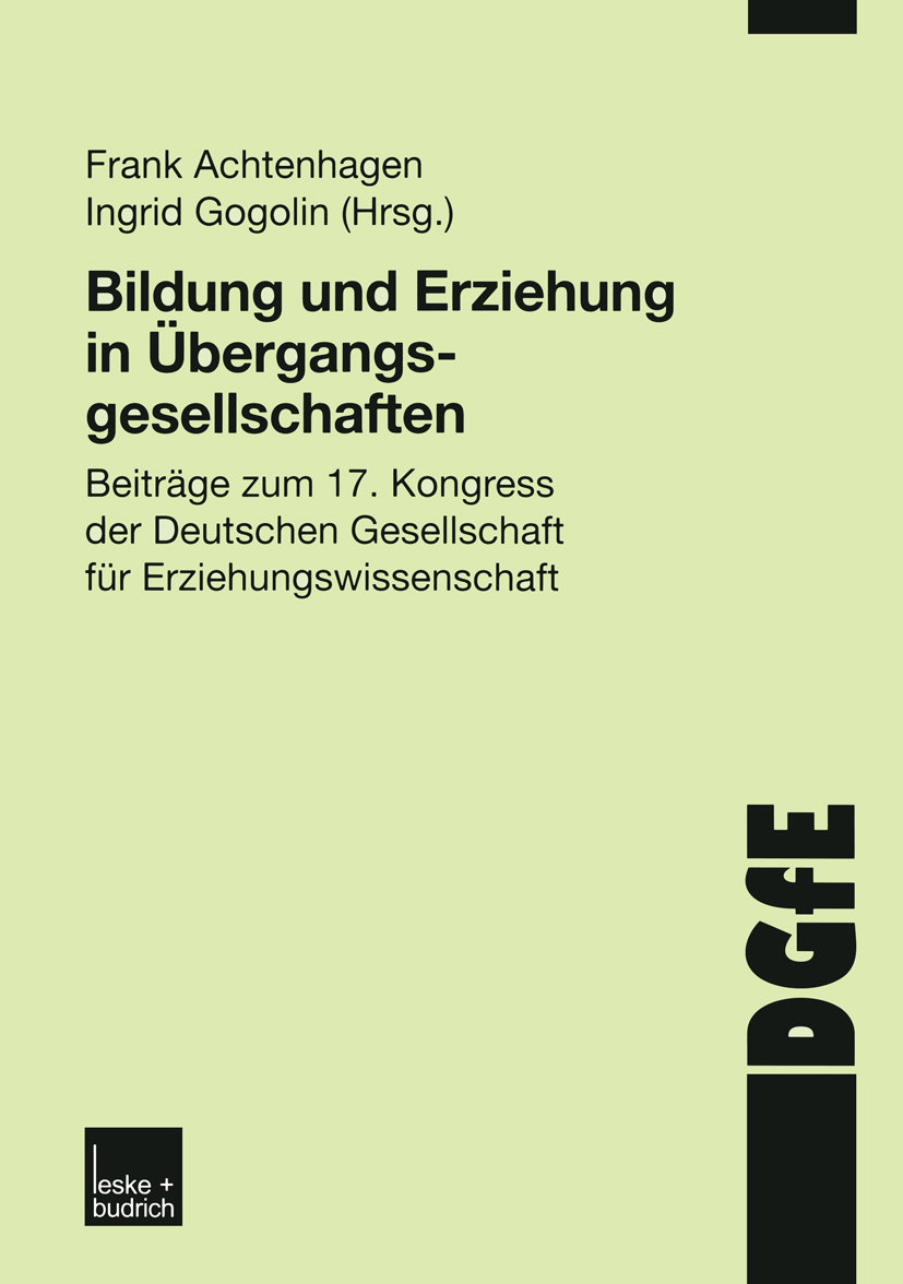 Bildung und Erziehung in Übergangsgesellschaften