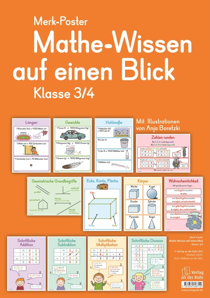 Mathe-Wissen auf einen Blick - Klasse 3/4