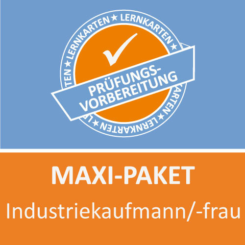 AzubiShop24.de Lernkarten Industriekaufmann / Industriekauffrau. Maxi-Paket