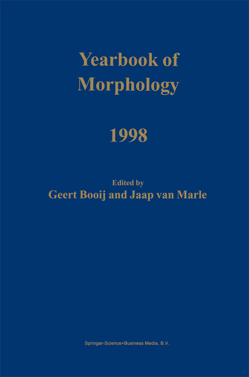 Yearbook of Morphology 1998